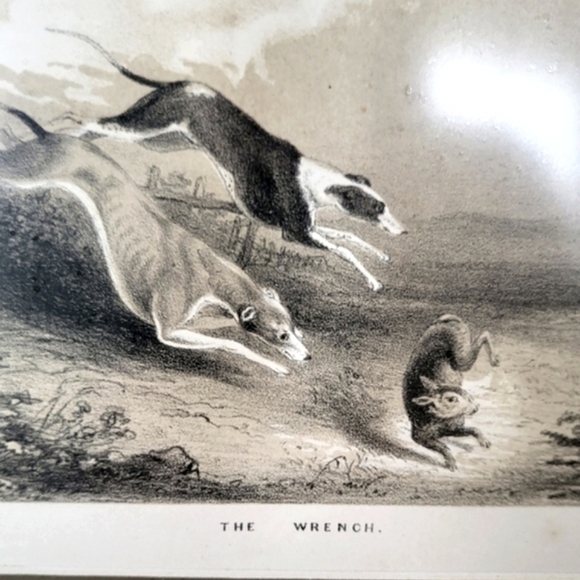 (2) 1880's Silver Guilt Equestrian Etchings Double Matting Etchings in Frames - Picture 10 of 15